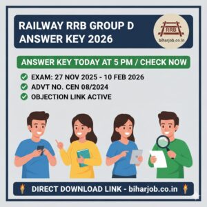 Read more about the article Railway RRB Group D Answer key 2026 Link Out Check Here