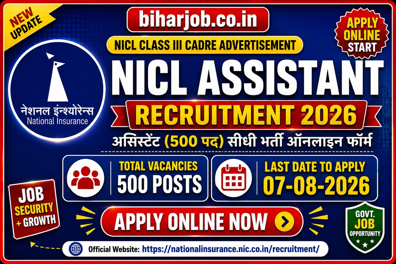 You are currently viewing NICL Assistant Recruitment 2026 Form Online Apply