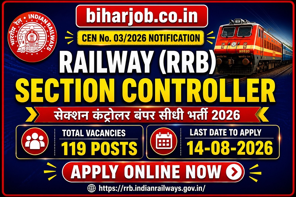 You are currently viewing RRB Section Controller Recruitment 2026 Online Form Apply