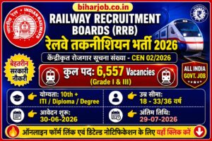 Read more about the article RRB Technician Recruitment 2026 Online Form 6,557 Posts